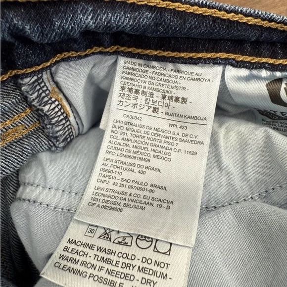 Levi's Womens 70s High Rise Slim Straight Denim Jeans Medium Wash 31 x 29 - Picture 6 of 10